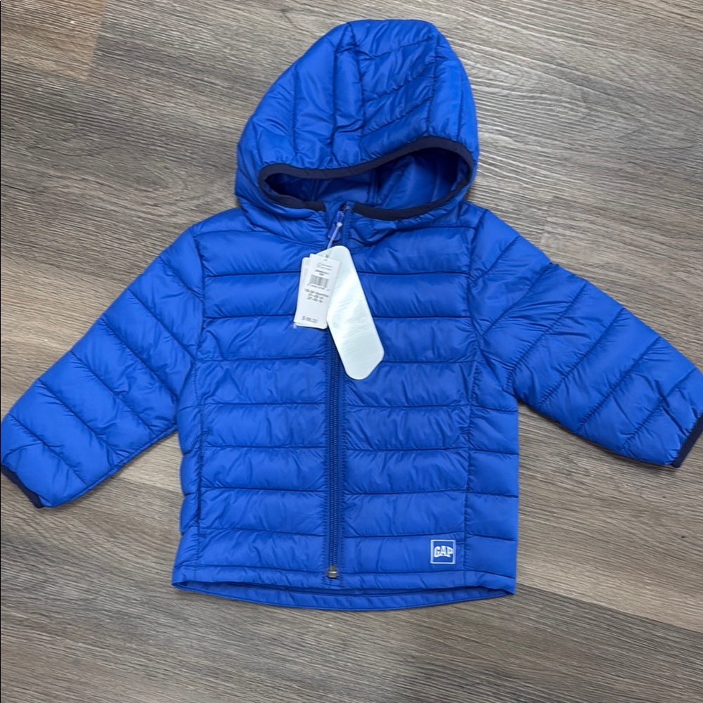 GAP Kids' Vibrant Blue Hooded Puffer